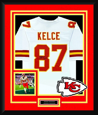 TRAVIS KELCE SIGNED & FRAMED JERSEY
