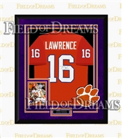 TREVOR LAWRENCE SIGNED & FRAMED CLEMSON JERSEY