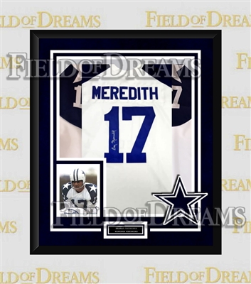 DON MEREDITH SIGNED & FRAMED JERSEY