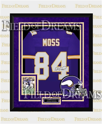 RANDY MOSS SIGNED & FRAMED JERSEY