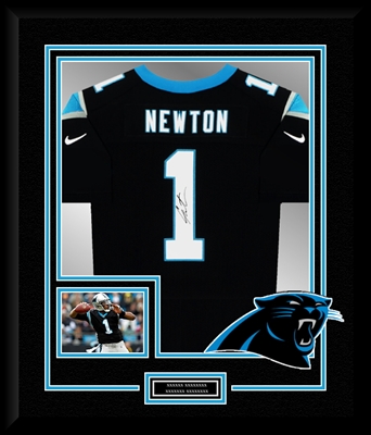 CAM NEWTON SIGNED & FRAME JERSEY