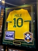 PELE SIGNED & FRAMED BRAZIL JERSEY
