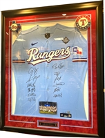 TEXAS RANGERS 2023 TEAM-SIGNED LIMITED EDITION JERSEY w/CUSTOM FRAMING