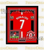 CRISTIANO RONALDO MAN U SIGNED & FRAMED JERSEY