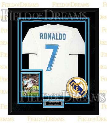 CRISTIANO RONALDO REAL MADRID SIGNED & FRAMED JERSEY