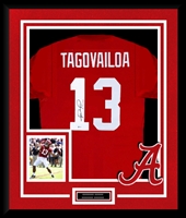 TUA TAGOVIALOA SIGNED & FRAMED ALABAMA JERSEY