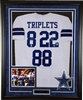 AIKMAN IRVIN & SMITH SIGNED & FRAMED "TRIPLETS" JERSEY