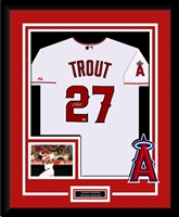 Mike Trout Signed & Framed White Angels Jersey