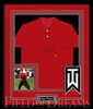 Tiger Woods Signed & Deluxe Framed Sunday Red Golf Polo