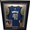 Dirk Nowitzki Signed & Framed Blue Mavericks Jersey