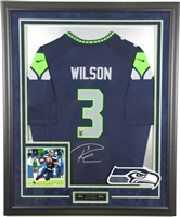 Russell Wilson Signed and Framed Jersey