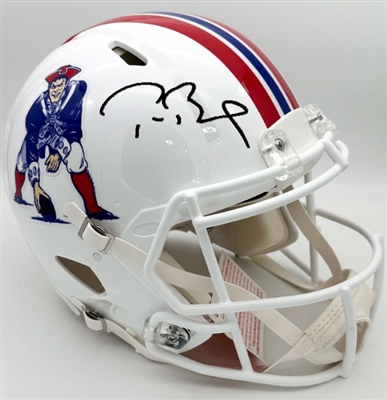 TOME BRADY FULL SIZE AUTHENTIC SPEED PATRIOTS THROWBACK HELMET