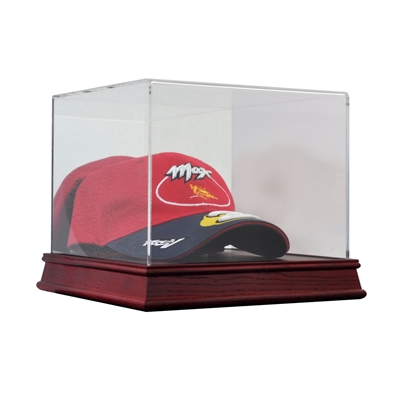 Deluxe Hat Cap case wood base