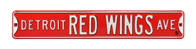 Detroit Red Wings Street Sign