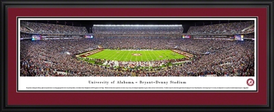 Alabama Crimson Tide - Bryant Denny Stadium Panoramic (40 Yard Line)
