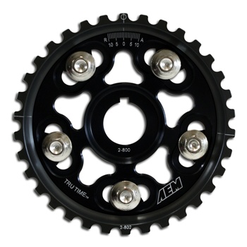 AEM Tru-Time Adjustable Cam Gear for the 1990-2001 Acura Integra RS, LS, GS, and GS-R with the B17 and B18 motor in Black