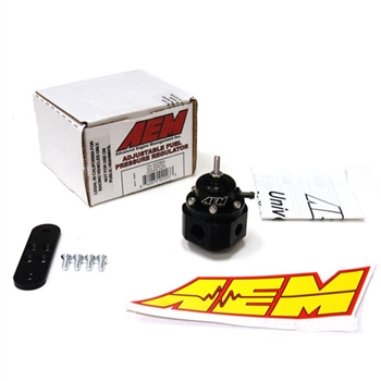 AEM Universal Adjustable Fuel Pressure Regulator in Black