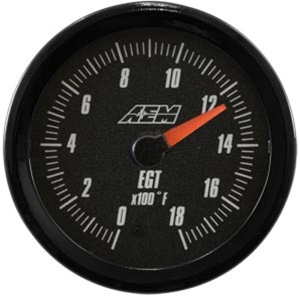 AEM Analog EGT Display Gauge (0°F to 1800°F) - Black Face