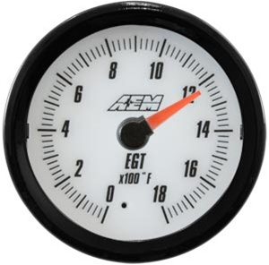 AEM Analog EGT Display Gauge (0°F to 1800°F) - White Face