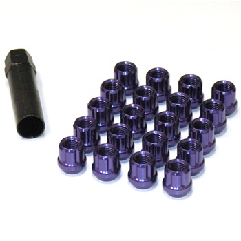 Muteki Open-Ended Lightweight Lug Nuts in Purple - 12x1.25mm