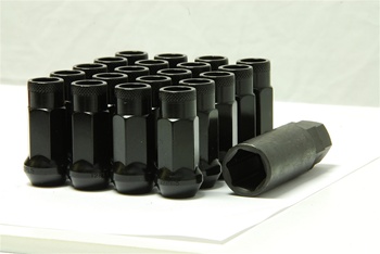 Muteki SR48 Open-Ended Lightweight Lug Nuts in Black - 12x1.25mm