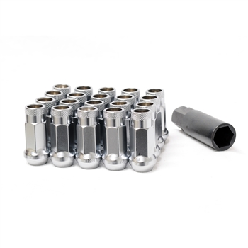 Muteki SR48 Open-Ended Lightweight Lug Nuts in Silver - 12x1.50mm