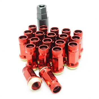 Muteki SR45R Open-Ended Lug Nuts in Red - 12x1.25mm