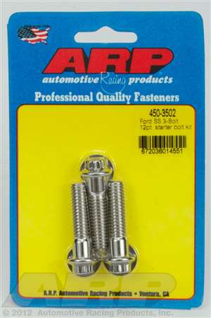 ARP Ford SS 3-bolt 12pt starter bolt kit