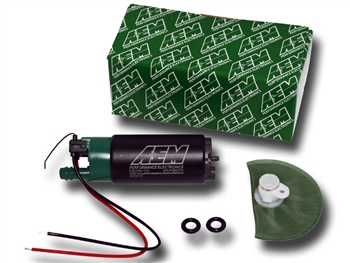 AEM High Flow 310LPH E85 In-Tank Fuel Pump, Compact, Offset Inlet, Inline Outlet