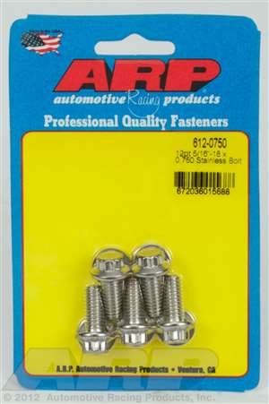 ARP 5/16-18 x 0.750 12pt SS bolts