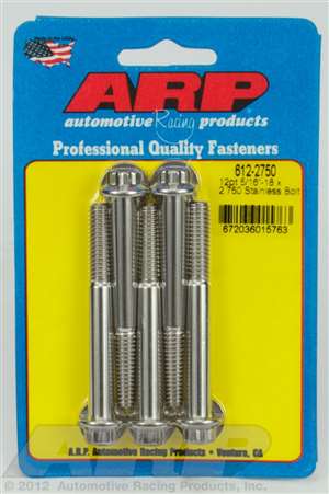 ARP 5/16-18 x 2.750 12pt SS bolts