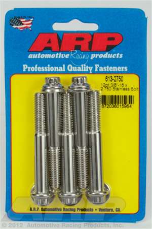 ARP 3/8-16 x 2.750 12pt SS bolts