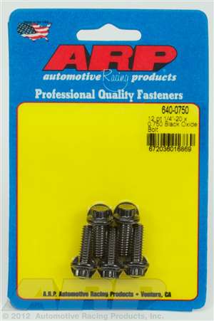 ARP 1/4-20 x 0.750 12pt black oxide bolts