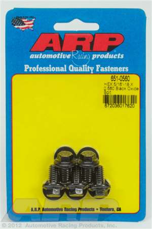 ARP 5/16-18 X 0.560 hex black oxide bolts