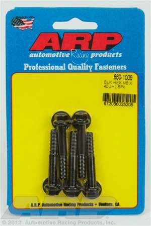 ARP M6 x 1.00 x 40 hex black oxide bolts