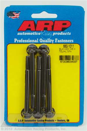ARP M6 x 1.00 x 70 hex black oxide bolts