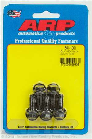 ARP M8 x 1.25 x 20 hex black oxide bolts