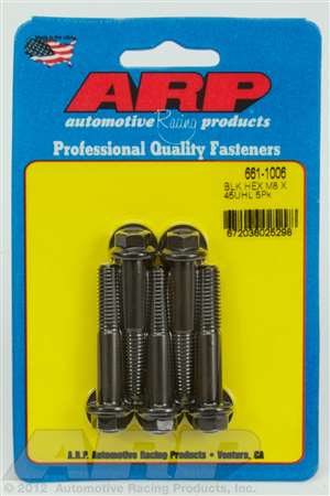 ARP M8 x 1.25 x 45 hex black oxide bolts