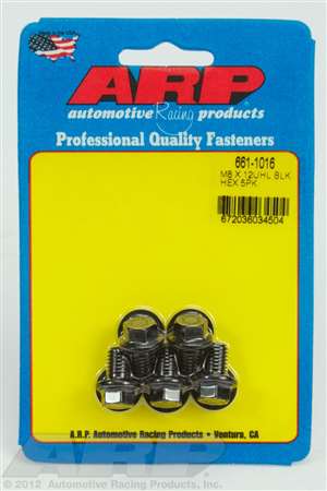 ARP M8 x 1.25 x 12  hex black oxide bolts