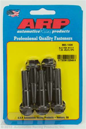 ARP M10 x 1.25 x 45 hex black oxide bolts
