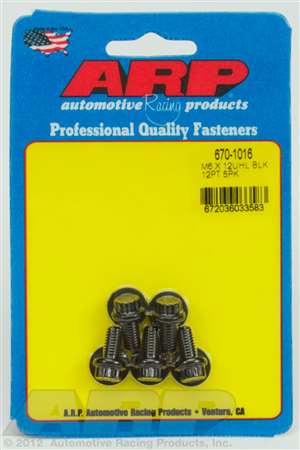 ARP M6 x 1.00 x 12  12pt black oxide bolts