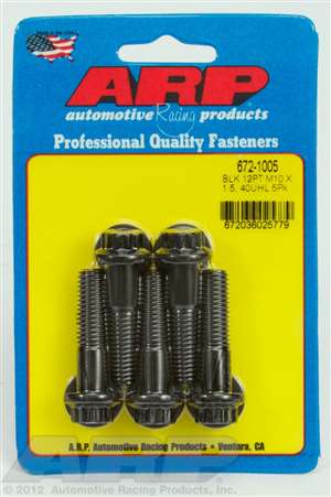 ARP M10 x 1.50 x 40 12pt black oxide bolts