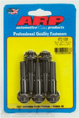 ARP M10 x 1.50 x 45 12pt black oxide bolts