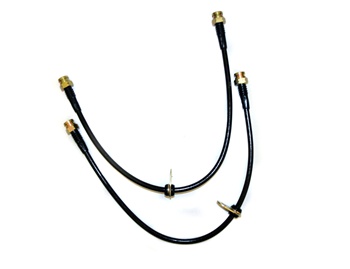 Agency Power Braided Stainless Steel Brake Lines for the 2008-2009 Mitsubishi Lancer Evolution X - FRONT