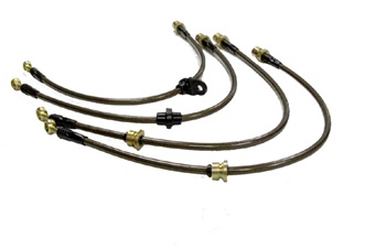 Agency Power Braided Stainless Steel Brake Lines for the 1989-1994 Mitsubishi Eclipse - FRONT
