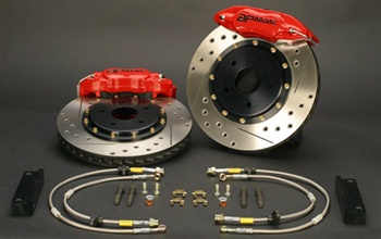 Brake Pros 4-Piston Big Brake Kit for the 1997-2004 Chevrolet Corvette C5 (Track Kit, Slotted) - 330mm Rear