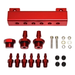 Boombop Billet Vacuum Manifold Pressure Block, Red