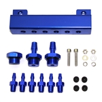 Boombop Billet Vacuum Manifold Pressure Block, Blue