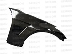 Seibon Carbon Fiber Front Fenders (Dry Carbon) 2002-2008 Nissan 350Z [10mm Wider]
