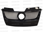 Seibon Carbon Fiber Front Grille 2006-2008 Volkswagen Golf GTI [TB-style; w/ Emblem]